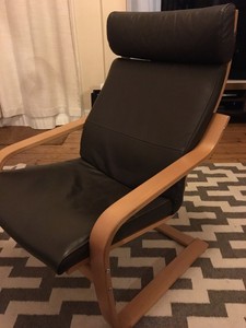Ikea Poang Leather Chair Ebay