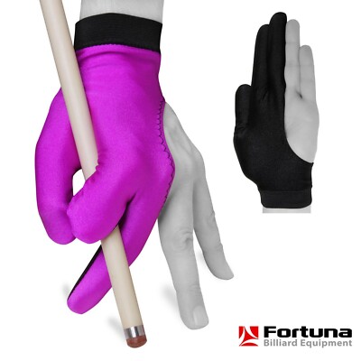 Fortuna Billiard POOL CUE GLOVE - for Left Hand - Purple and Black