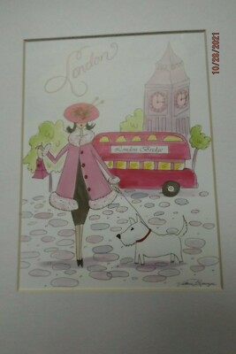Victoria L Springer LONDON BRIDGE Shopping Lady Dog Clock Tower Media Picture 