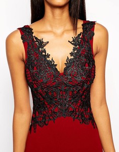 lipsy burgundy lace dress