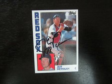 1984 Topps # 296 Jeff Newman Autograph Signed Card (M) Boston Red Sox