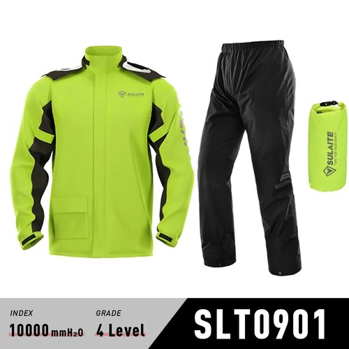 Set Abbigliamento Moto Impermeabile E Giorno Pioggia Impermeabile Riflettente Motociclismo - Foto 29 di 32