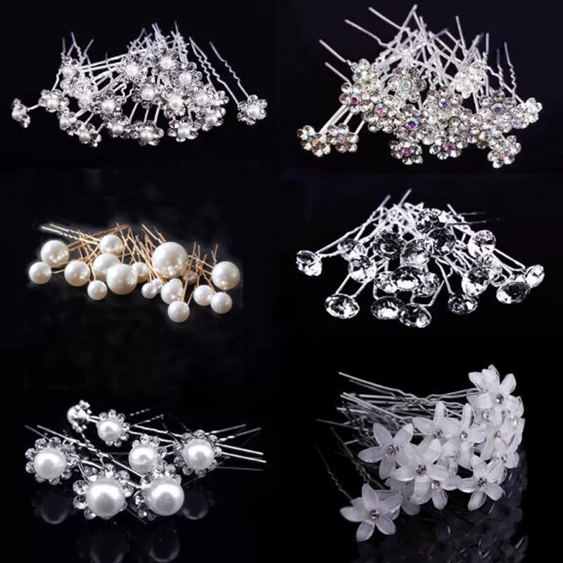 18pcs*2 packs Wedding Faux Pearl Hair Pins Bridal Hair Pearls U