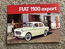 1960s Fiat 1100 Export Original Dealer Color Sheet. 1960s Fiat 1100 Export Original Dealer Color Sheet.