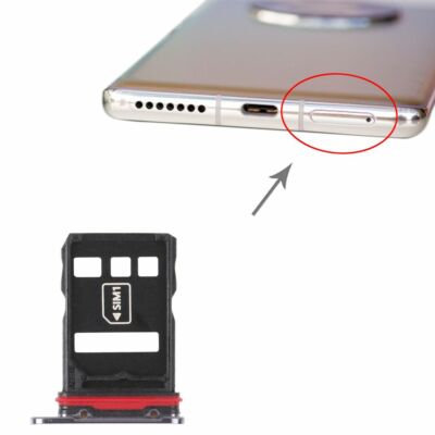 Für Huawei Mate 40 Pro SIM Card Tray + NM Card Tray Karten Halter Schwarz Neu