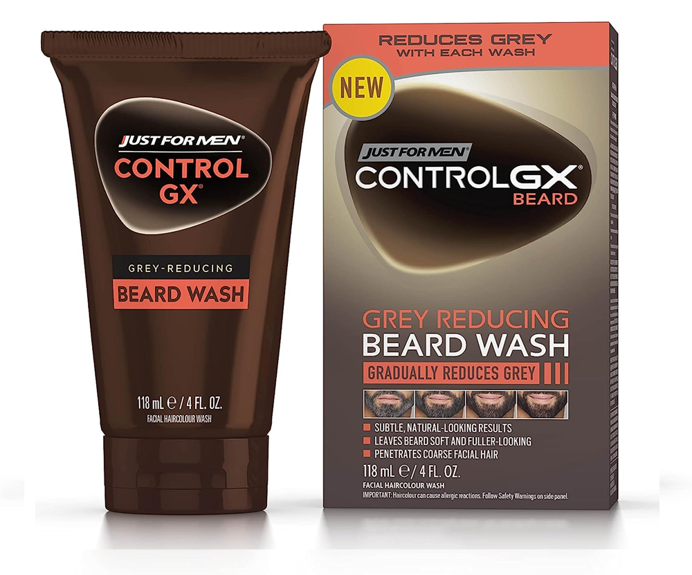 JUST FOR MEN CONTROL GX SHAMPOO COLORANTE GRADUALE  BARBA 118ml RIDUCE IL GRIGIO