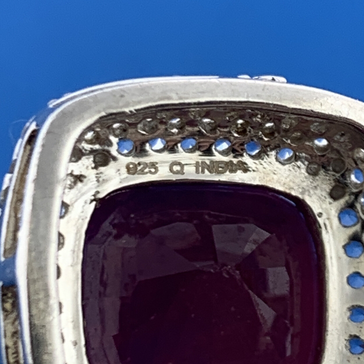 Designer Sterling Silver Ruby Solitaire Diamond A… - image 6