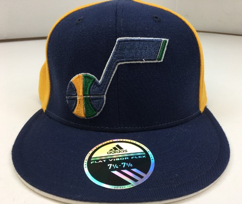 Utah Jazz Adidas Flat Visor Flex Fitted 