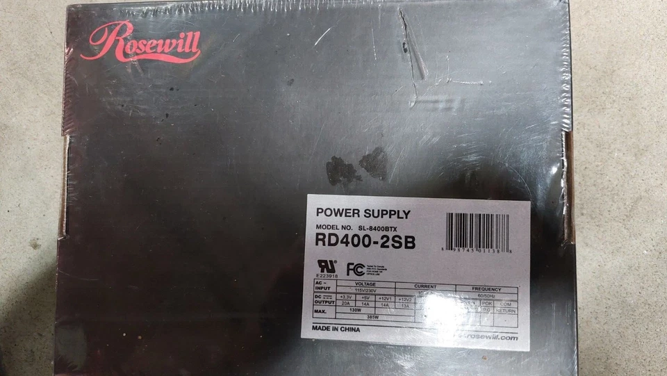 Rosewill SL-8400BTX 400watt ATX 2.2 Power Supply - Image 3 of 3