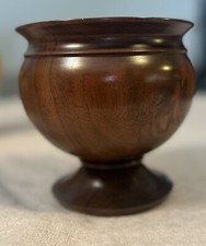 Handcrafted Black Walnut Pedestal Bowl