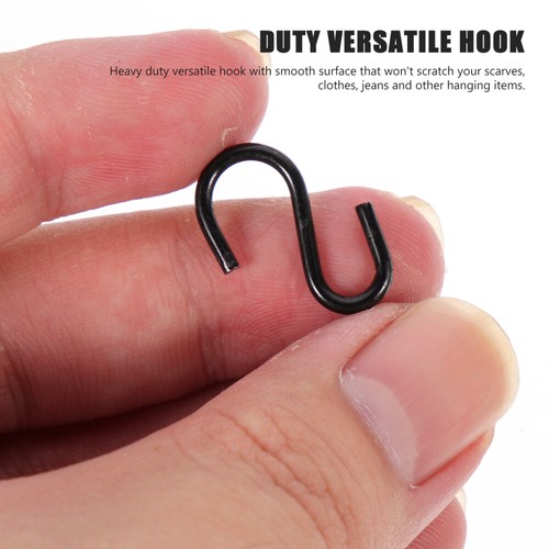 100 Pcs Hook Iron Hanging Black Clothes Hangers Heavy Duty Coat Multipurpose - Bild 8 von 12