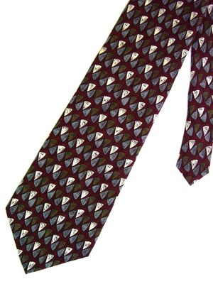 Addison On Madison Men's Silk Novelty Neck Tie Burgundy Red Wide 4'' x 57''