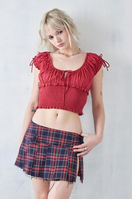 all s Urban Outfitters Nova Blouse Top XS 2 Women's Casual Crop Blouse
