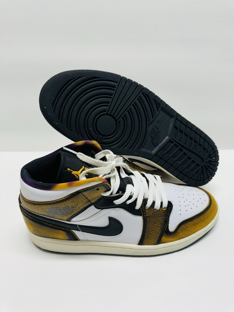 Nike Air Jordan 1 Mid SE Sail Wear Away Taxi White Black 