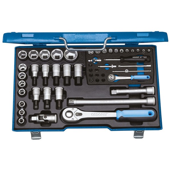 "Gedore SteckschlüSsel-Satz 1/4\"-1/2\"50-Teilig 19 V20U-10"-image