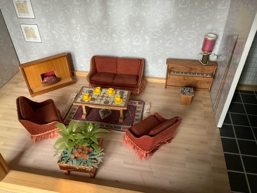MEUBLES DE MAISON DE POUPÉE - SALON - LUNDBY OF SWEDEN Vintage Années 1970-1980 - Photo 11/24