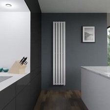 Designer White Electric Vertical Radiators + Heating Element CORWEN (9 Sizes)