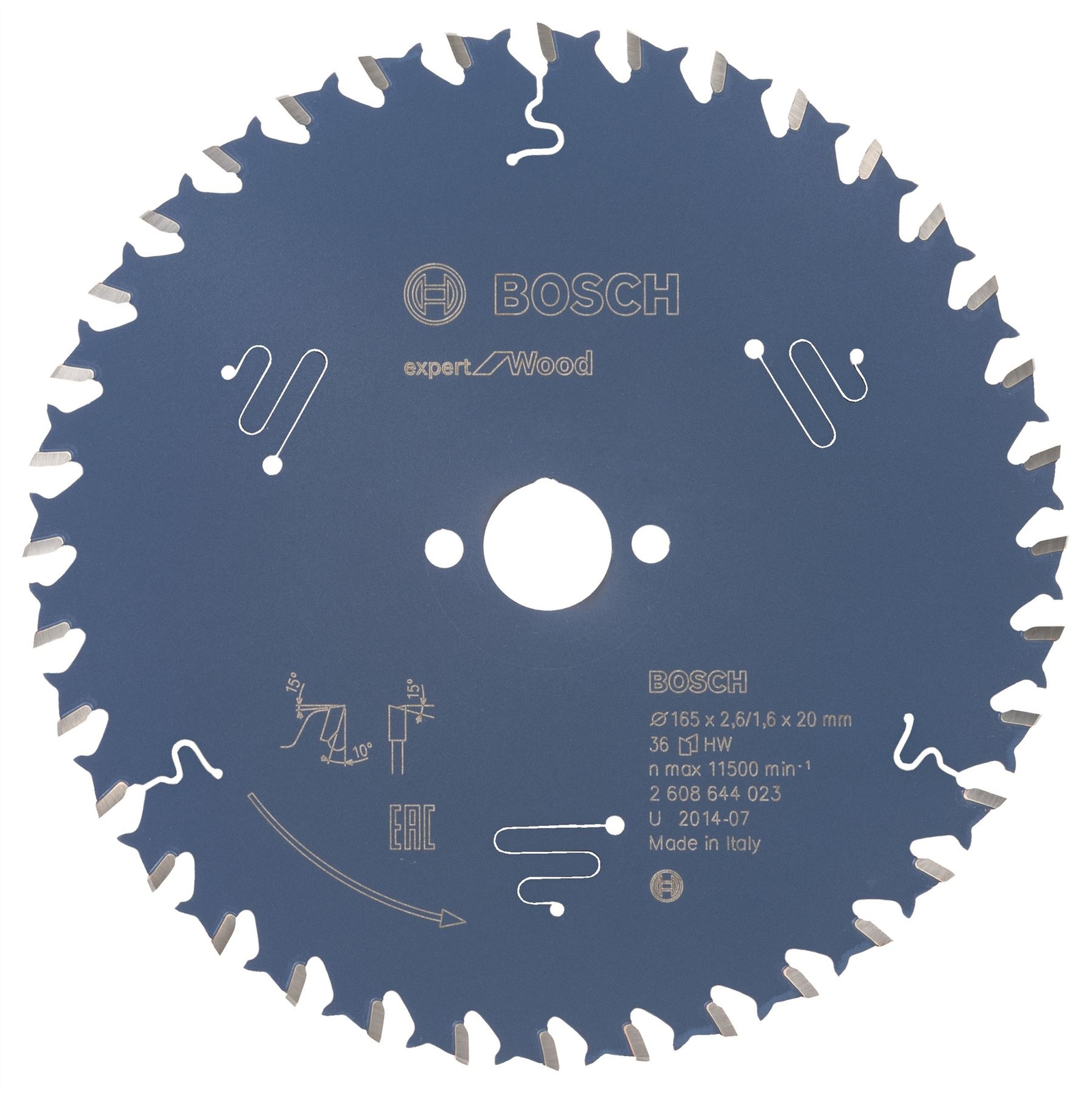 Bosch Circular saw blade Expert Wood 165x20x2,6 mm, 36 2608644023