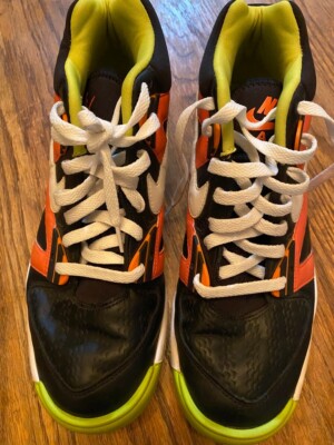 Nike Air High-Top Black neon green orange Men US 10.5 RARE  display picture 2