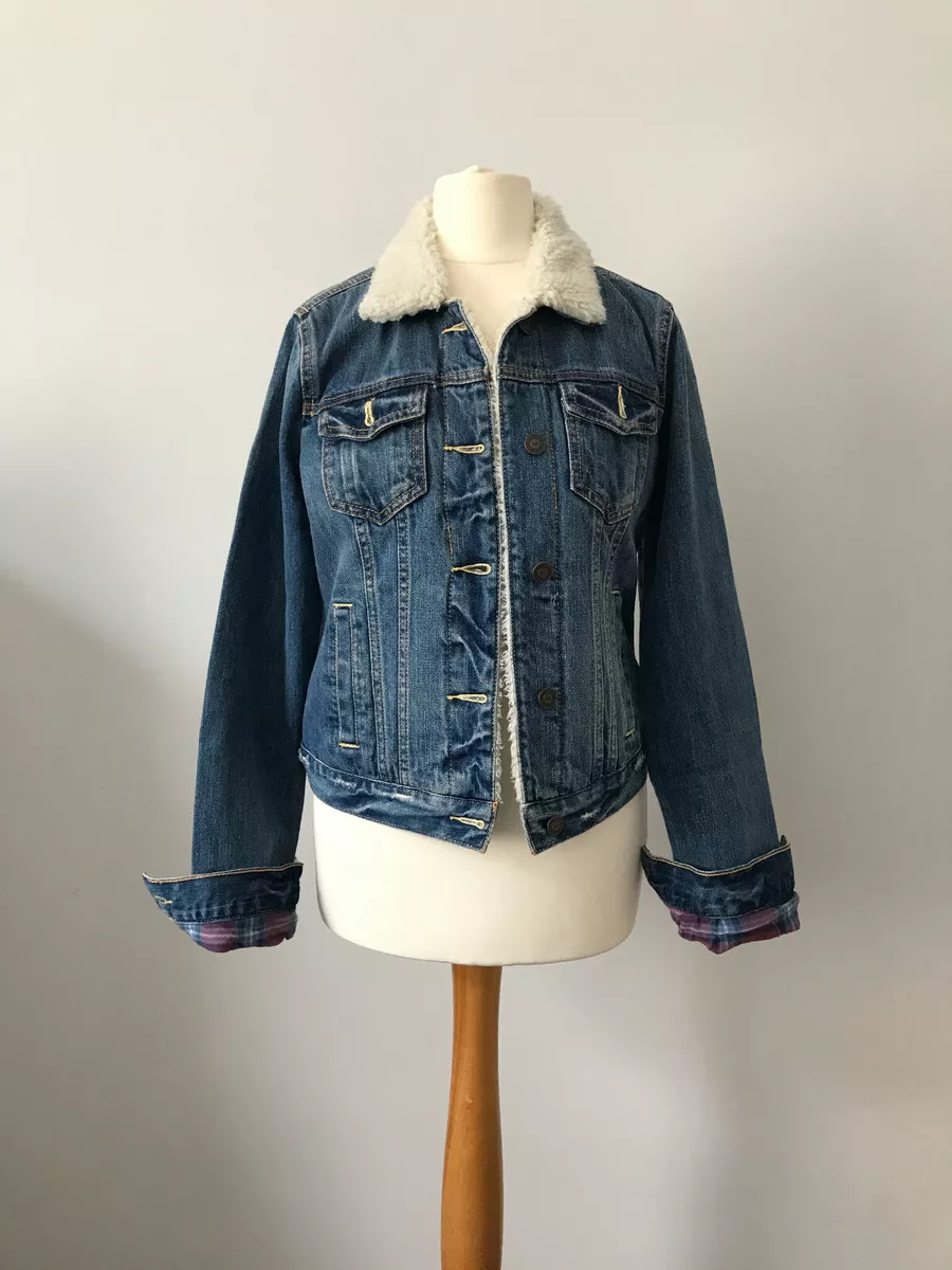 Flannel lined denim jacket clearance womens