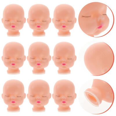 10 Pcs Vinyl Puppenkopf Aus Baby Spielzeug- -Teile Mini-Köpfe Zum Basteln