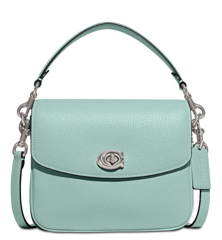 ❤️ Coach Cassie 19 Faded Blue Polished Pebbled Leather ❤️ Coach Cassie 19 Faded Blue Polished Pebbled Leather