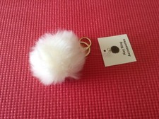 Faux Fur Pom Pom Handbag Keyring