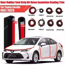 For Toyota Corolla 97 Door Rubber Seal Strip Kit Noise Insulation Sealing Trim