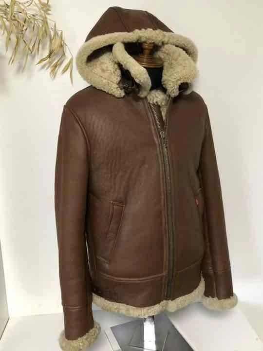 Supreme collaboration Schott B-3 leather jacket military M
