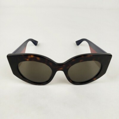New Gucci Havana Oversize Cat Eye Acetate Sunglasses Sylvie