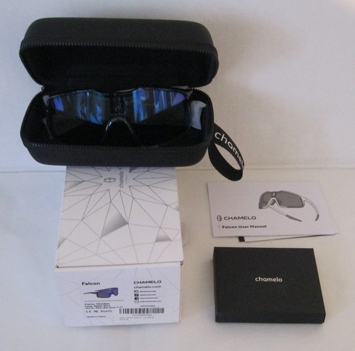 New Chamelo Falcon Instant Tint Adjustable Sunglasses Obsidian Alpha Blue Lens