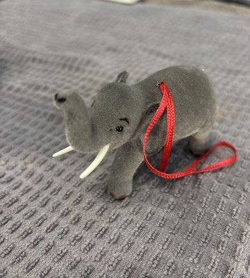 Wagner Kunstlerschutz 1980s Elephant 2.5in Toy Figure Putz Label Smallest Vtg