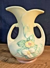 Vintage Hull Pottery #W-8 Wildflower Yellow/Peach Ceramic Vase 7-1/2"