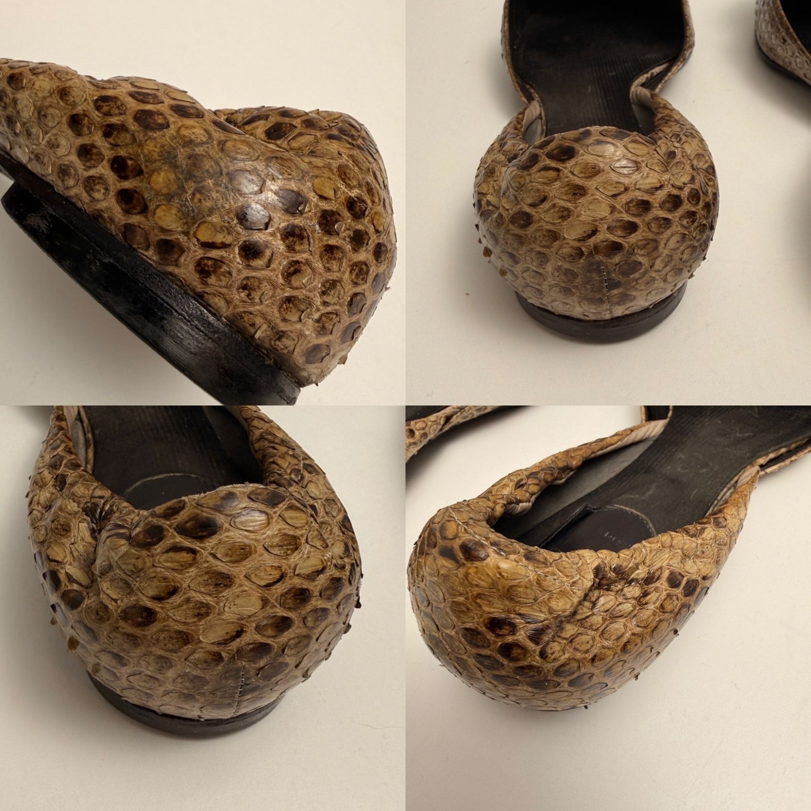 ROGER VIVIER CHIPS D'ORSAY BROWN PYTHON FLATS - image 10