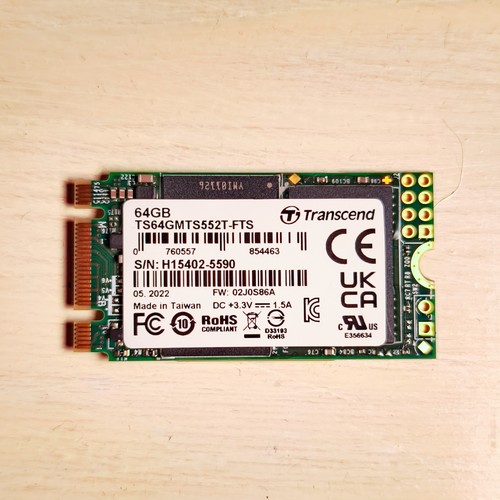 Transcend MTS552T2 64GB Interne M.2 SSD 2242 SATA 6 Gb/s