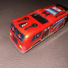 Vintage Kanto Toys Japan Tin Toy Fire Truck Working ab-40
