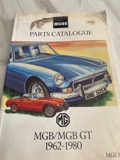 90's Vintage Moss Car Parts Catalogue MGB & GT 1962 -1980