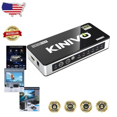 HDMI Switch 5x1 4K 60Hz 18Gbps Audio Extractor Toslink Remote