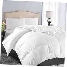 Size Down Alternative Comforter - Quilted Duvet Insert for All Queen White
