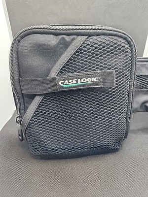 Vintage Case Logic CD Player Storage Bag Black Good Zippers!