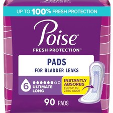Incontinence & Postpartum Pads for Bladder Leaks, 6 Drop Ultimate Absorbency,...