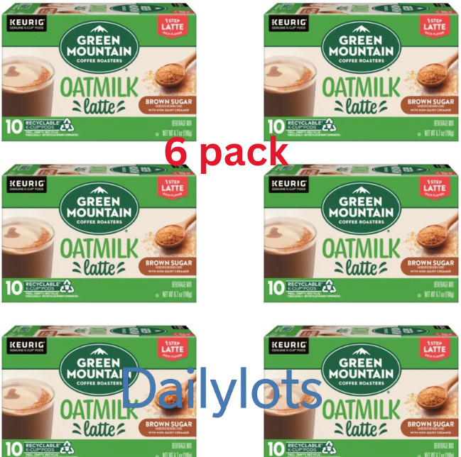 Green Mountain Oatmilk Latte Brown Sugar Coffee K Cups 60ct old stock