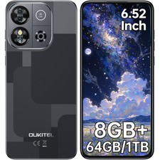 OUKITEL C57S Cell Phone 8GB+64GB 6.52" HD+ display 4300mAh Android 14 T-Mobile
