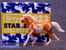 Breyer NEW * Brighton * Glossy Pinto Warmblood 2023 Club Stablemate Model Horse