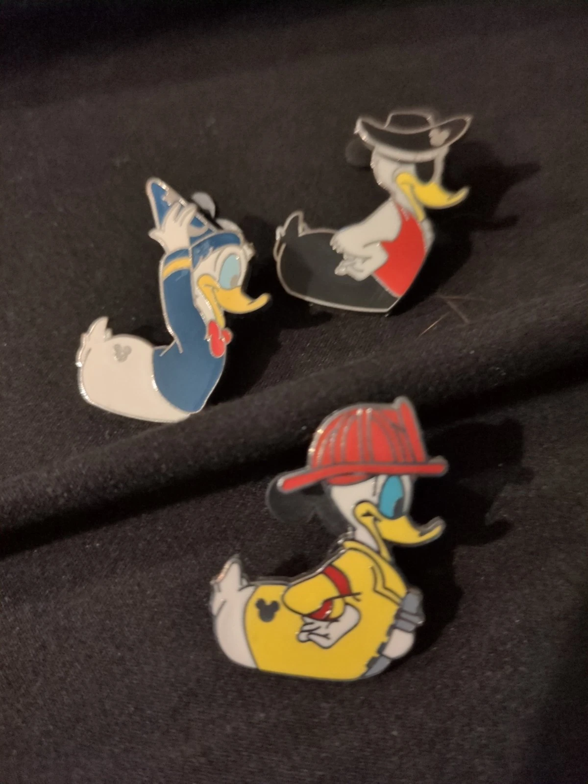 Disney Pin Trading Pins Donald Duck As Rubber Duck Sorcerer, Pirate, Firefighter