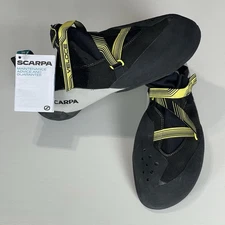 Scarpa Veloce Rock Climbing Shoes Black White Yellow Men's 13 70065-001 EU47 New