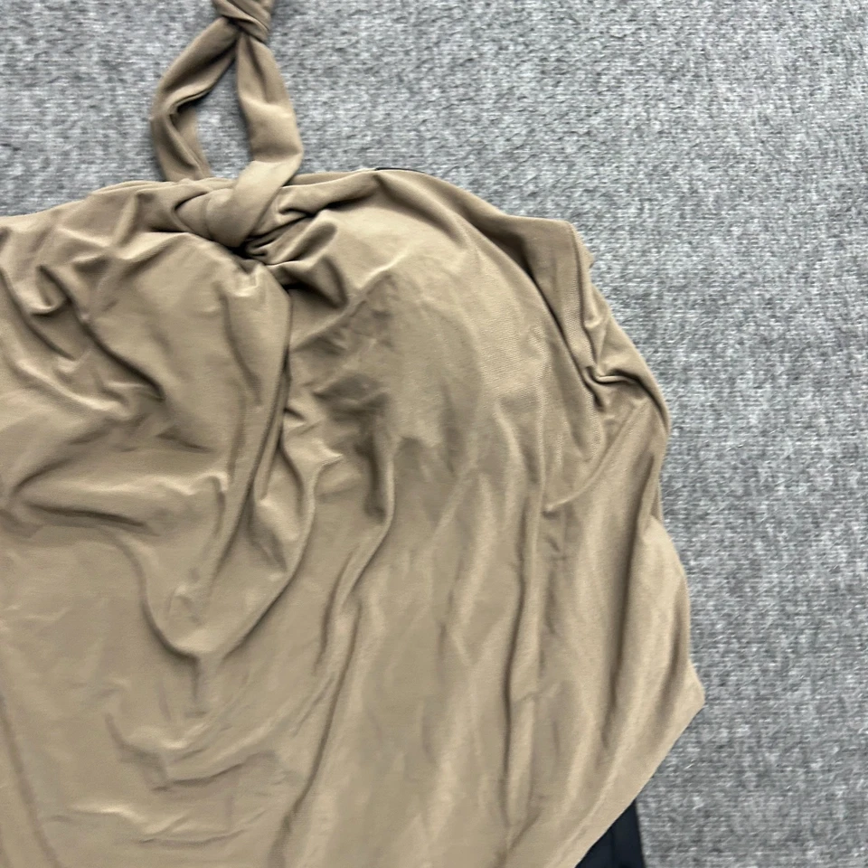 Traje de baño halter Venus de una pieza talla 14 acanalado negro topo Foto 4 de 4