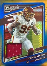 2021 Donruss Optic Donruss Threads Blue Hyper#TH-4 Chase Young Mem