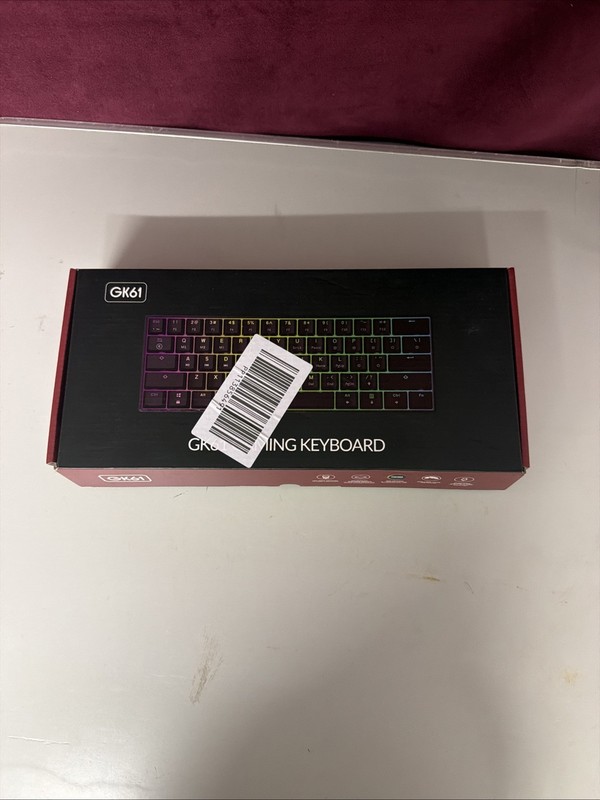 HK Gaming GK61 Mechanical Black Gaming Backlit Keyboard + USB-C Cable