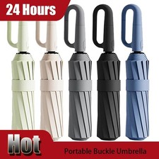 20 Bones Automatic Folding Umbrella Windproof UPF50 Sun Rain Compact Parasol
